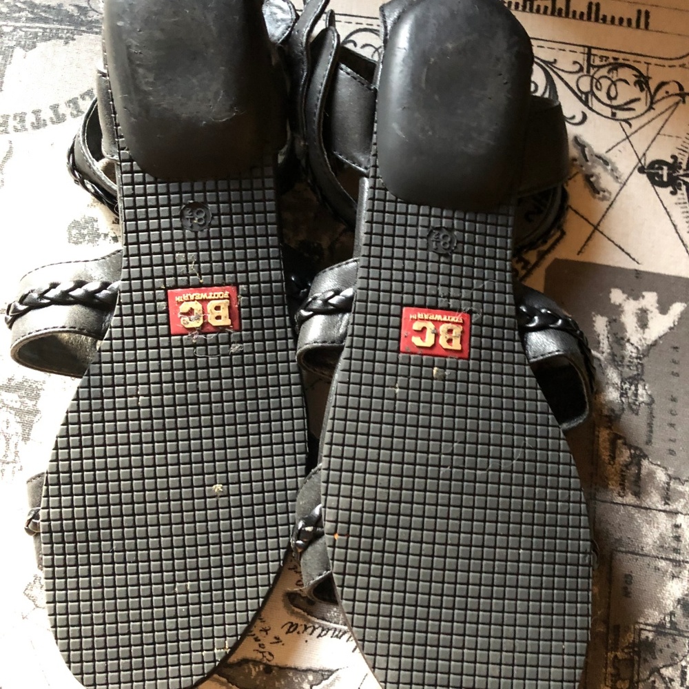 Black BC Footwear  Sandals 8.5 - Picture 2 of 4